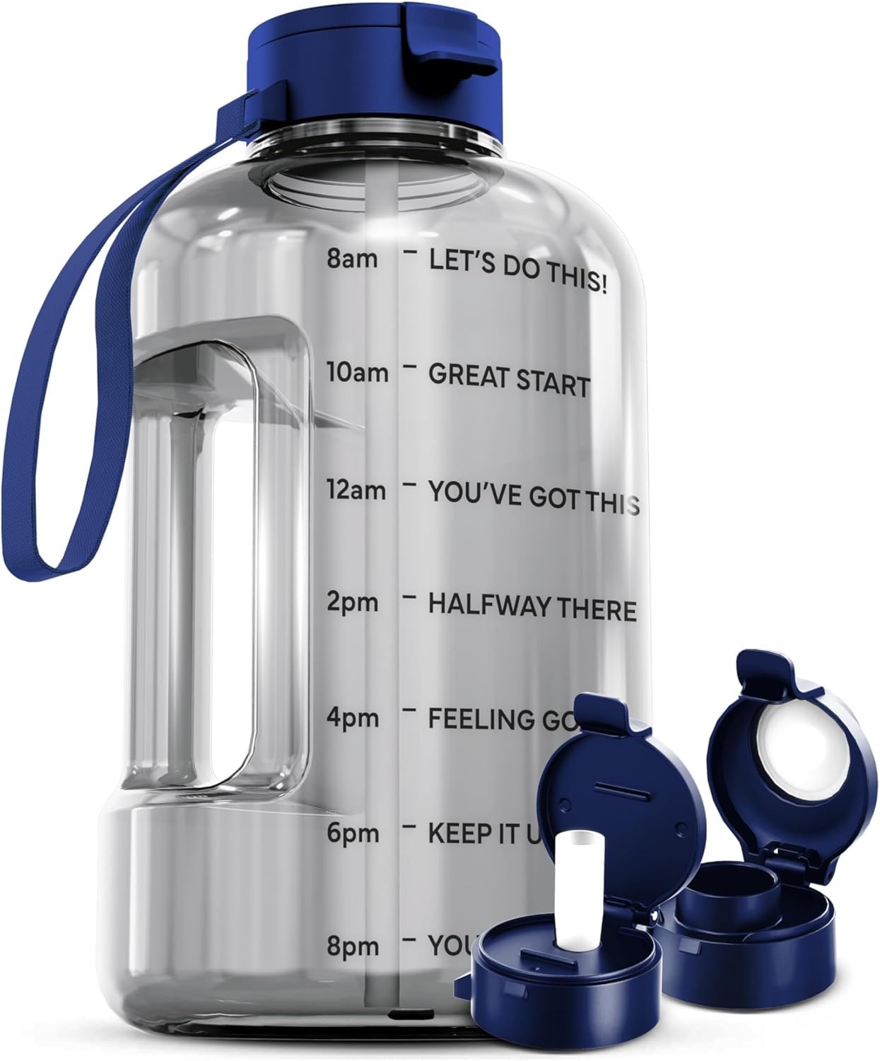 Amazon.com: AQUAFIT 128 oz Water Bottle with Time Marker - Straw